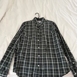 Timberland Men's Dark Plaid Button Down Shirt